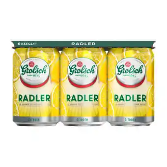 Coop Grolsch radler citroen bier 2.0% 6-pack blik - 6 x 33 cl aanbieding