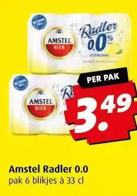 Boni Amstel radler 0.0 aanbieding