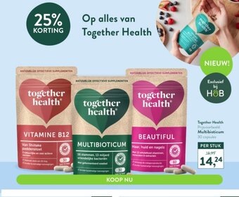 Holland & Barrett Together Health Multibioticum 30 capsules aanbieding