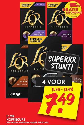 Dekamarkt L'or koffiecups aanbieding