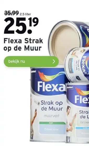 GAMMA FLEXA Strak op de muur 2.5L aanbieding