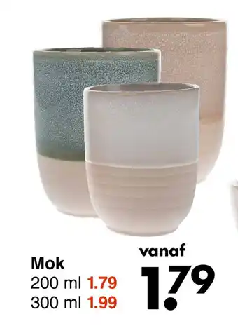 Wibra Mok 200 ml aanbieding