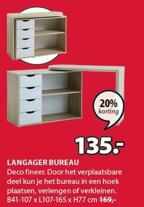 Jysk Langager Bureau aanbieding