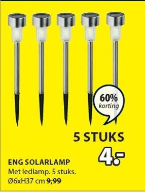 Jysk Eng Solarlamp aanbieding