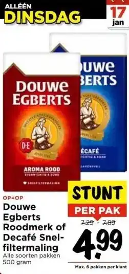 Vomar Voordeelmarkt Douwe egberts aanbieding