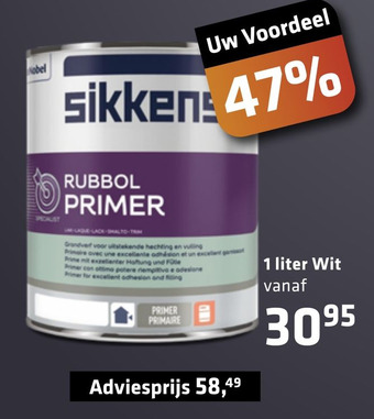 De voordeelmarkt Sikkens Rubbol Primer aanbieding