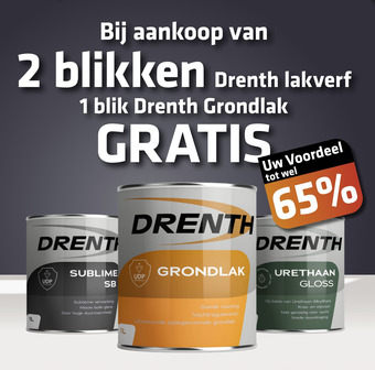 De voordeelmarkt Bij Aankoop Van 2 Blikken Drenth Lakverf aanbieding