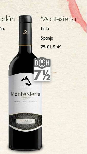 Mitra Montesierra tinto spanje 75 cl aanbieding