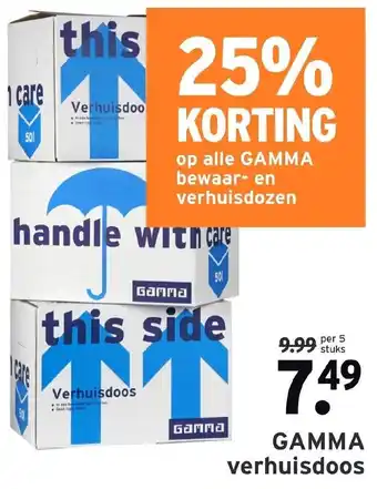 GAMMA GAMMA Verhuisdoos standaard 5 stuks aanbieding