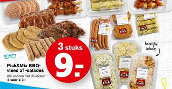 Hoogvliet Pick&mix bbqvlees of -salades aanbieding