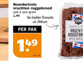 Poiesz Noordertrots vruchten roggebrood aanbieding