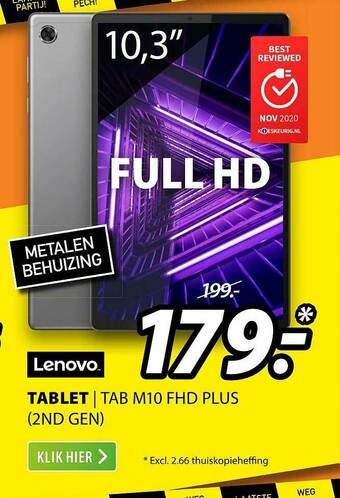 Expert Lenovo tablet | tab m10 fhd plus (2nd gen) aanbieding