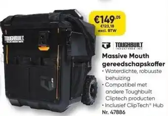 Toolstation Toughbuilt massive mouth gereedschapskoffer aanbieding