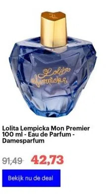 Bol.com Lolita lempicka mon premier 100 ml - eau de parfum - damesparfum aanbieding