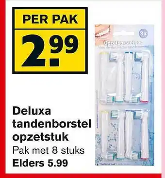 Hoogvliet Deluxa tandenborstel opzetstuk aanbieding