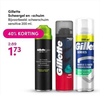 Drogisterij Visser Gillette scheergel en -schuim aanbieding