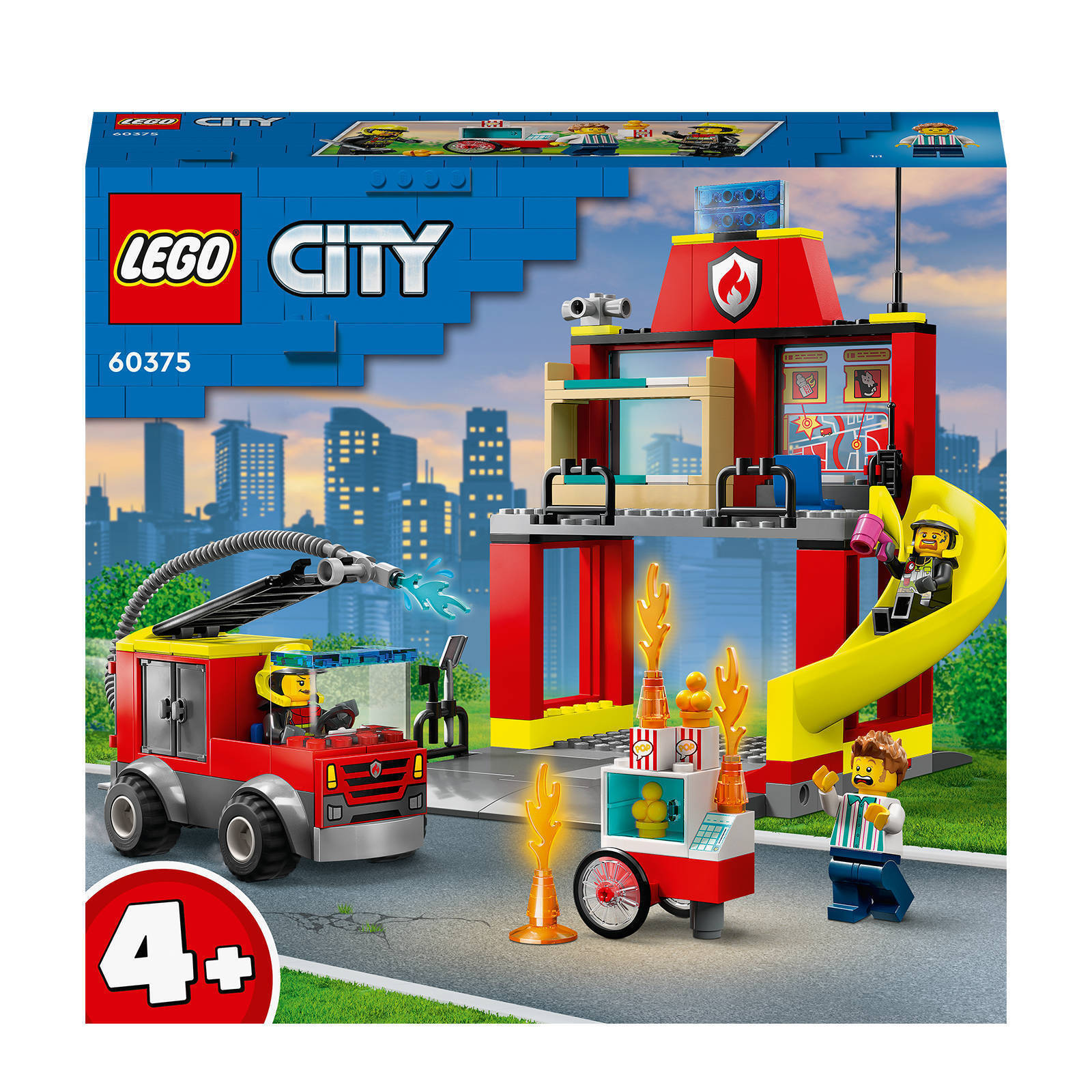 Lego city de brandweerkazerne en de brandweerwagen 60375 aanbieding bij  Wehkamp