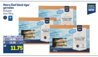 Makro Metro Chef black tiger garnalen 750 g aanbieding