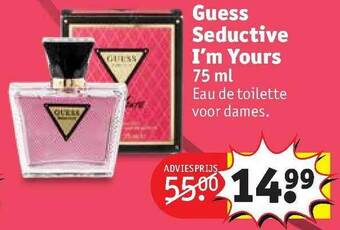 Kruidvat Guess seductive i'm yours 75 ml eau de toilette voor dames aanbieding