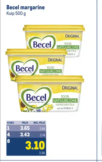 Makro Becel margarine kuip 500 g aanbieding