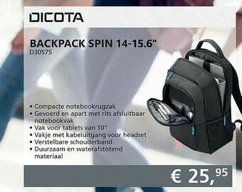 Informatique Dicota backpack spin 14-15.6 aanbieding