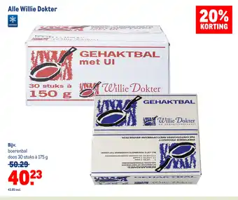 Makro Alle Willie Dokter 30 stuks a 175 g aanbieding