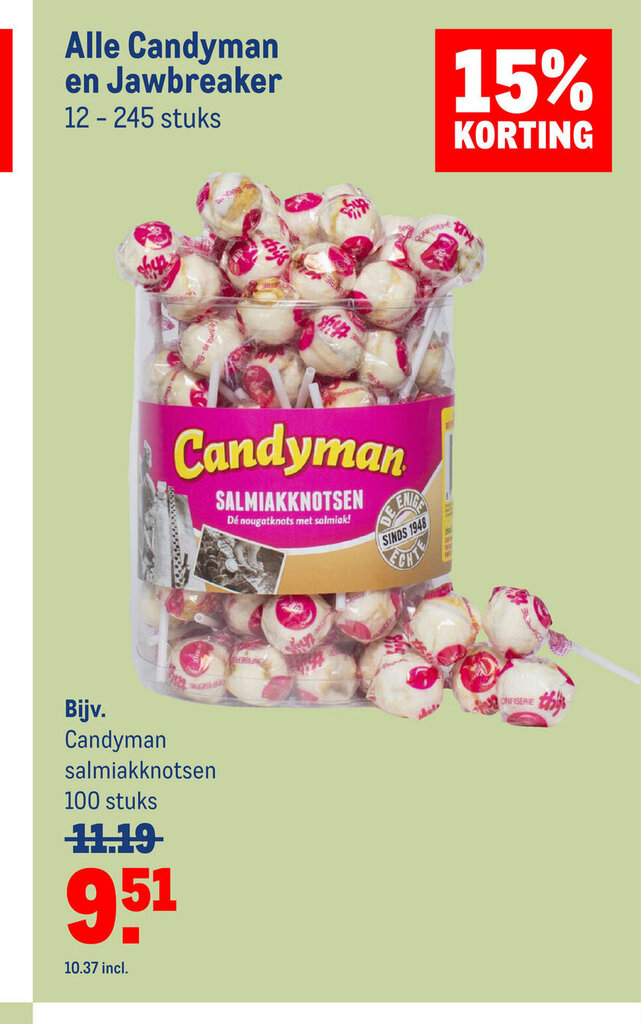 Alle Candyman en Jawbreaker 12245 stuks aanbieding bij Makro
