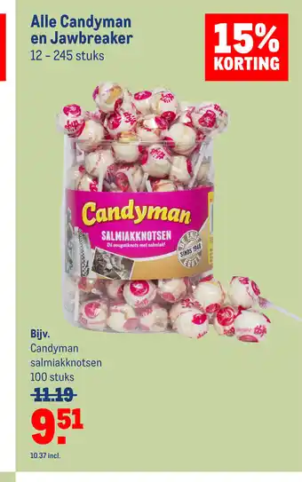 Makro Alle Candyman en Jawbreaker 12-245 stuks aanbieding