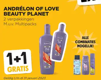 Jumbo Andrelon of Love Beauty Planet 1+1 gratis aanbieding