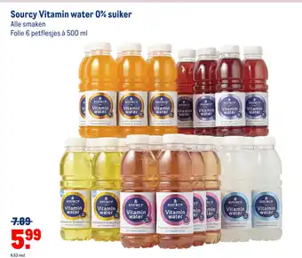 Makro Sourcy Vitamin water 0% suiker 500 ml aanbieding