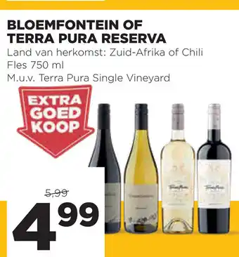 Jumbo Bloemfontein of terra pura reserva 750 ml aanbieding