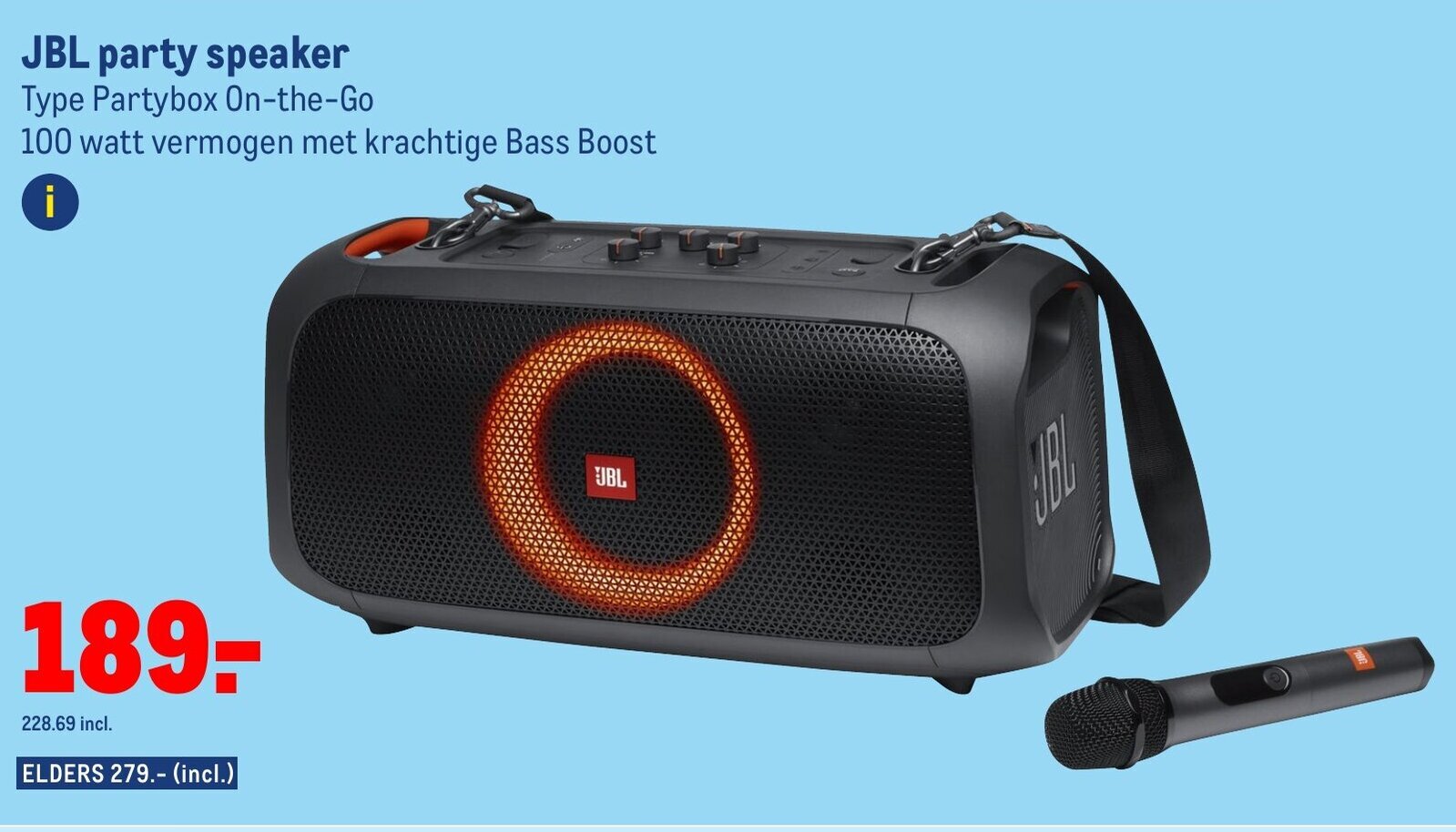 JBL party speaker aanbieding bij Makro