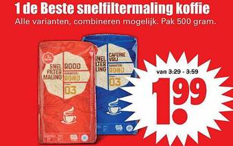 Dirk 1 de beste snelfiltermaling koffie 500 gram aanbieding