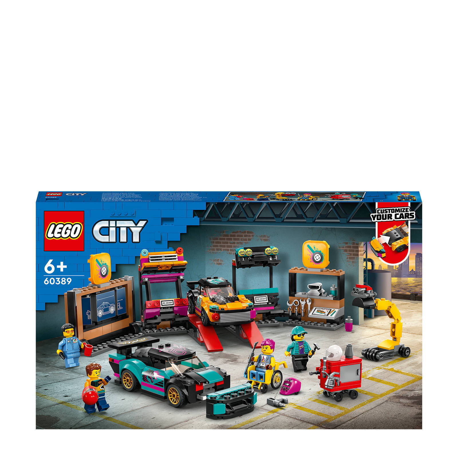 Lego city garage voor aanpasbare auto's 60389 aanbieding bij Wehkamp