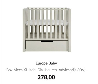 Babypark Europe baby aanbieding