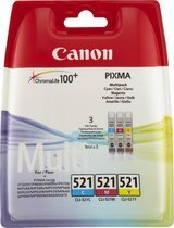 Bol.com Canon cli-521 - inktcartridge / cyaan / magenta / geel aanbieding