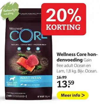 Pets Place Wellness Core hondenvoeding 1.8kg aanbieding