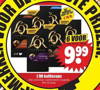 Dirk L'OR  koffiecups 6 st aanbieding