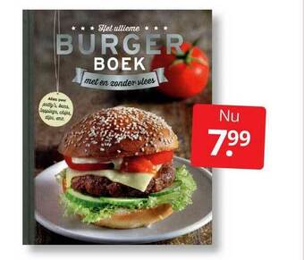 Boekenvoordeel Burger boek met en zonder-vlees aanbieding