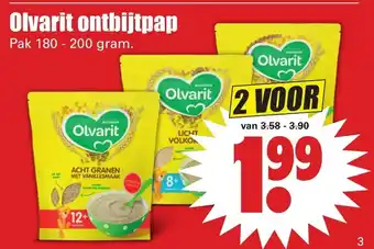 Dirk Olvarit ontbijtpap 2*180-200 gr aanbieding