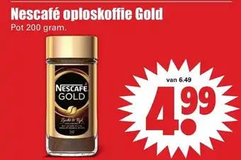 Dirk Neskafe oploskoffie Gold 200 gr aanbieding