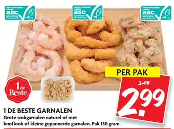 Dekamarkt 1 de Beste Garnalen 150g aanbieding