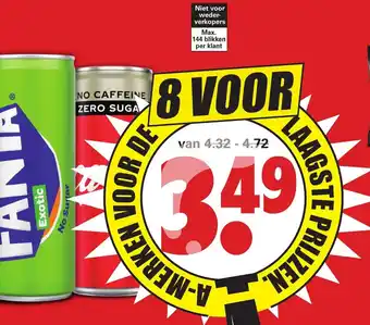 Dirk Coca-Cola, Fanta of Sprite 8*250 ml aanbieding