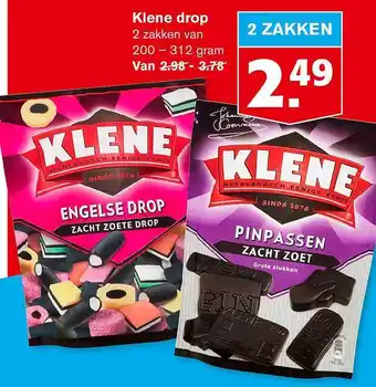 Hoogvliet Klene drop 200-312 gram aanbieding