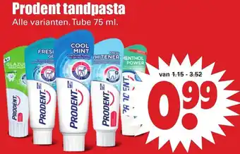 Dirk Prodent tandpasta 75 ml aanbieding