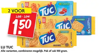 Dekamarkt LU Tuc 2*100g aanbieding