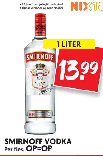 Dekamarkt Smirnoff Vodka 1L aanbieding