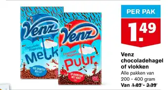 Hoogvliet Venz chocoladehagel of vlokken aanbieding