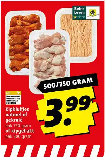 Boni Kipkluifjes naturel of gekruid of kipgehakt aanbieding