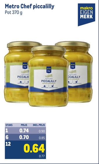 Makro Metro chef piccalilly aanbieding